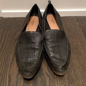 Crown Vintage black crepe loafers